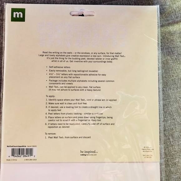 NWT Wall Text Alphabets self-adhesive letters - Picture 3 of 3